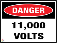 Danger<br/> 11000 Volts