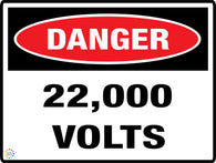 Danger<br/> 22000 Volts