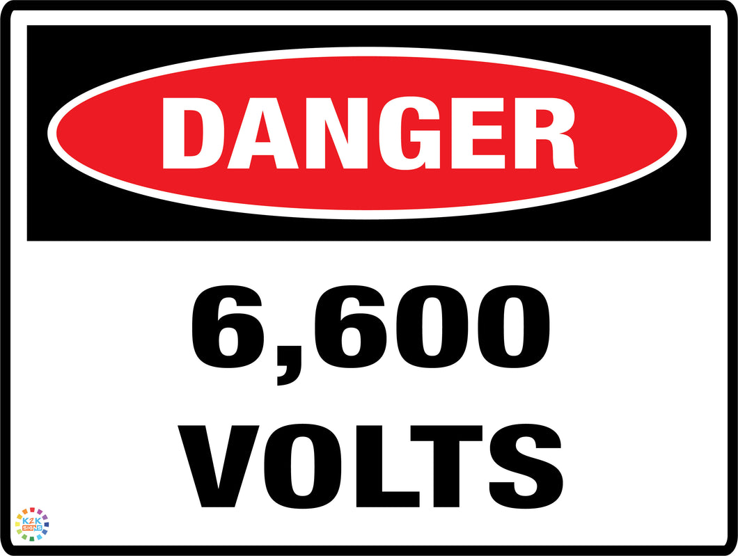 Danger 6600 Volts