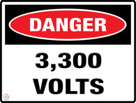 Danger<br/> 3300 Volts