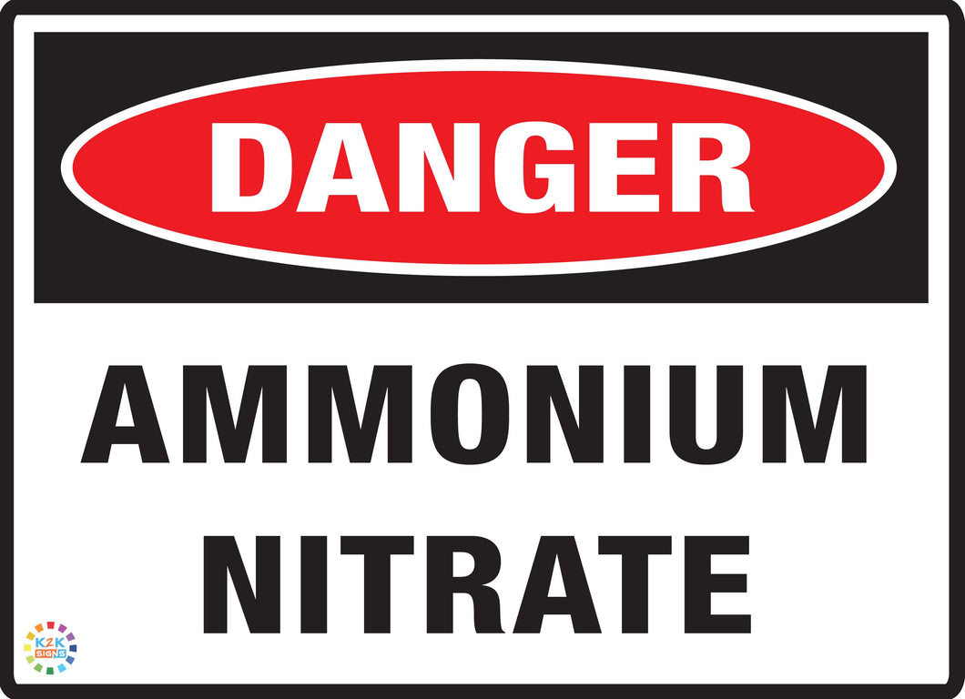 Danger Ammonia Nitrate
