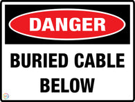 Danger<br/> Buried <br/> Cable Below