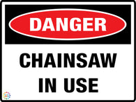 Danger Chainsaw In Use