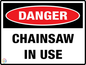 Danger Chainsaw In Use