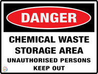 Danger Chemical Waste Storage Area