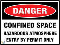Confined Space<br/> Hazardous Atmosphere<br/> Entry By Permit only