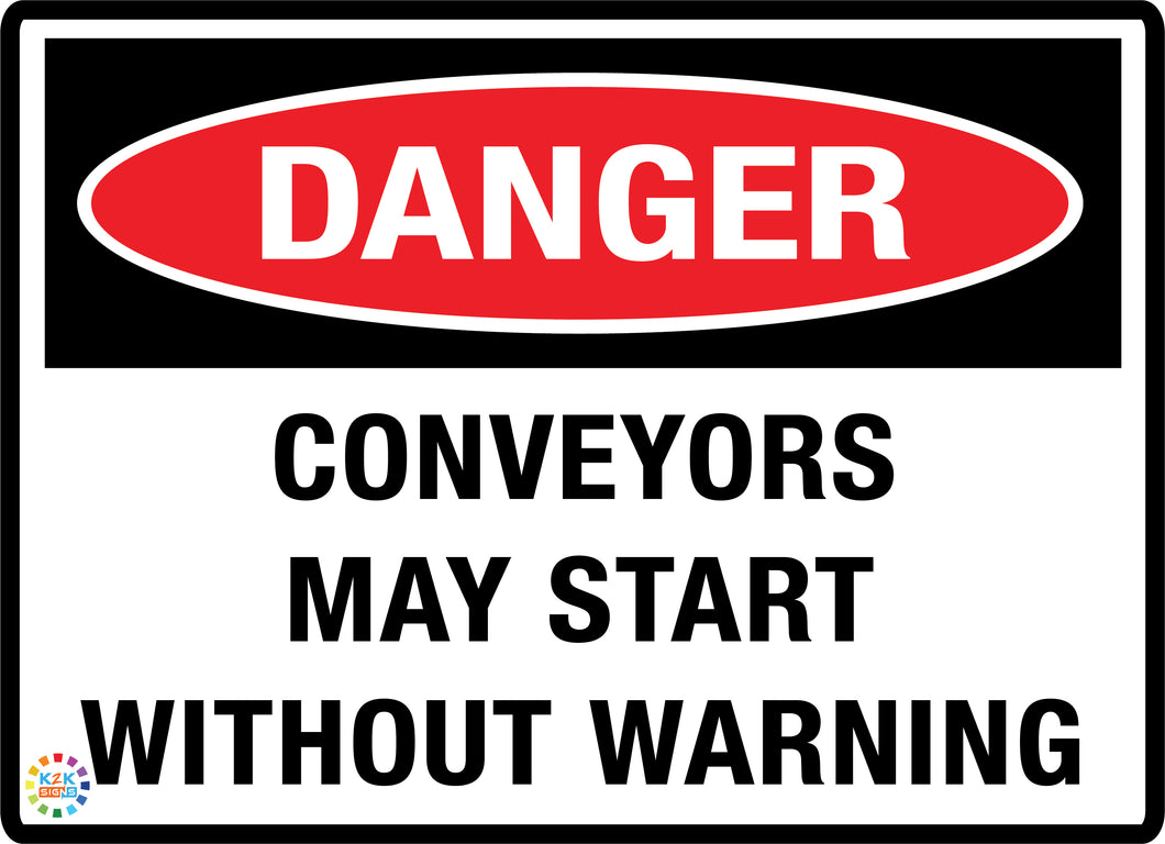 Danger Conveyors May Start Without Warning