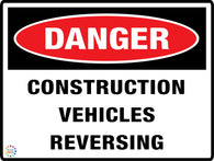 Danger Construction Vehicles Revesing