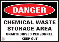 Danger Chemical Waste Storage Area