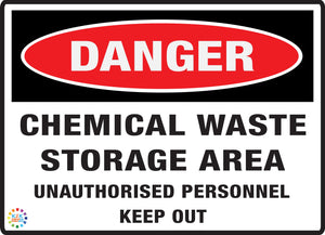 Danger Chemical Waste Storage Area