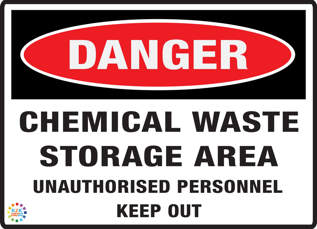 Danger Chemical Waste Storage Area