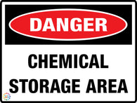 Danger<br/> Chamical Storage Area