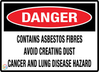 Contains Asbestos Fibers Avoid  Creating Dust cancer And Lung Disease Hazard