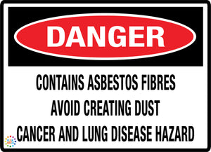 Contains Asbestos Fibers Avoid  Creating Dust cancer And Lung Disease Hazard