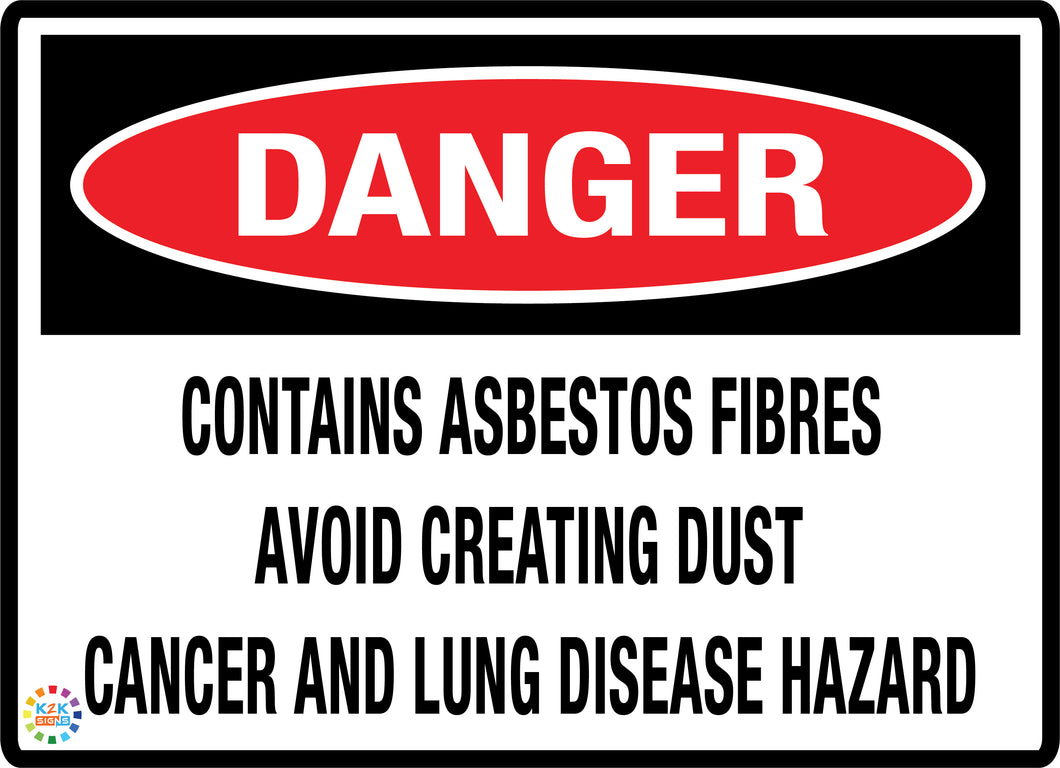 Contains Asbestos Fibers Avoid  Creating Dust cancer And Lung Disease Hazard