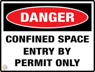 Danger Confined Space Entry By Permit Only