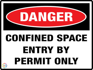 Danger Confined Space Entry By Permit Only