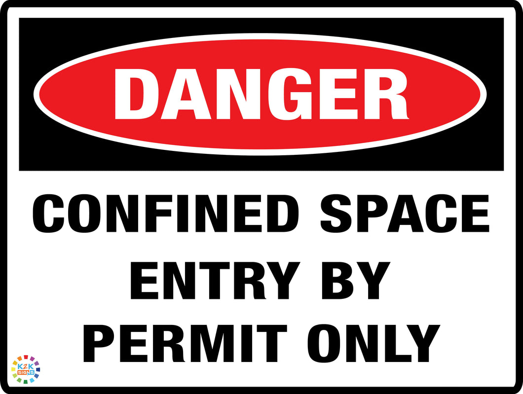 Danger Confined Space Entry By Permit Only