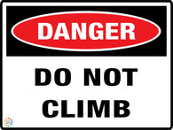 Danger<br/> Do Not Climb