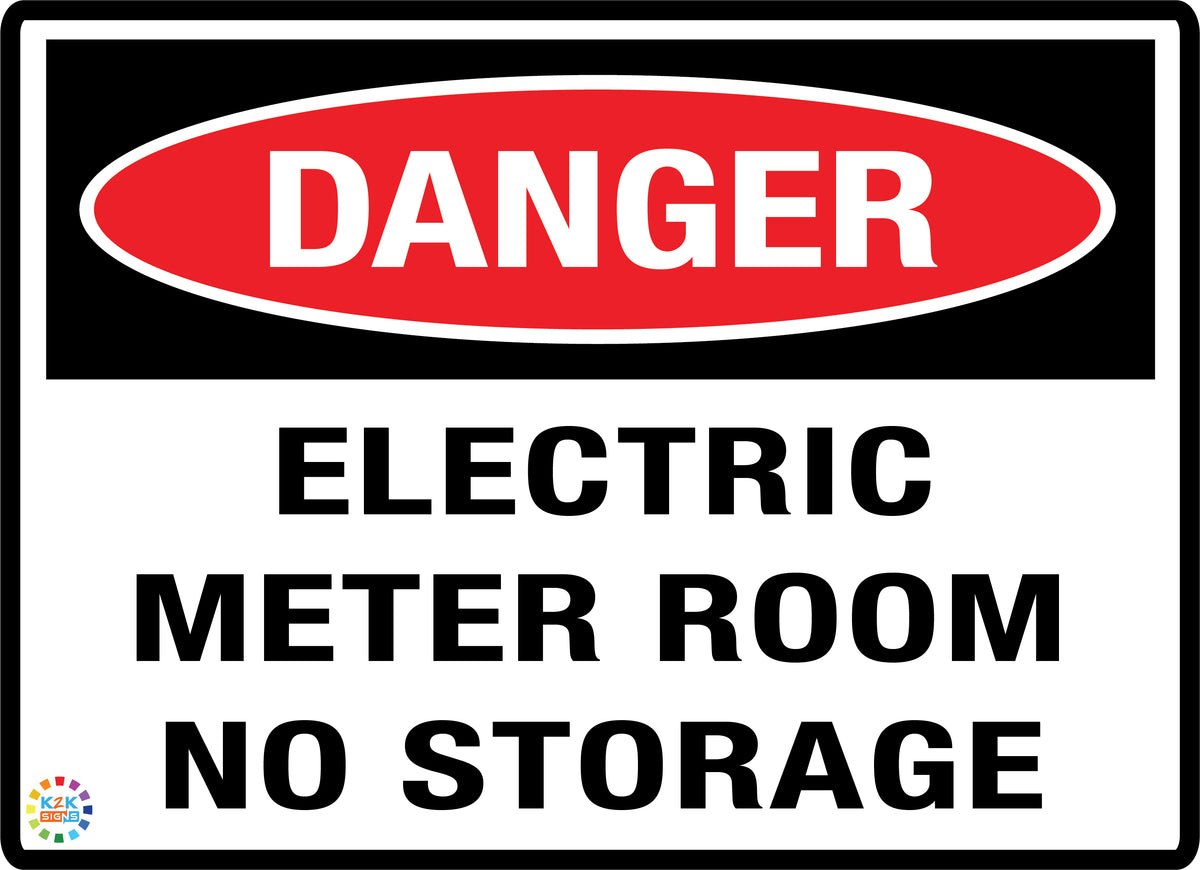 Electric Meter Room No Storage Sign | K2K Signs Australia