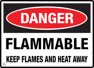 Danger Flammable Keep Flames And Heat Away