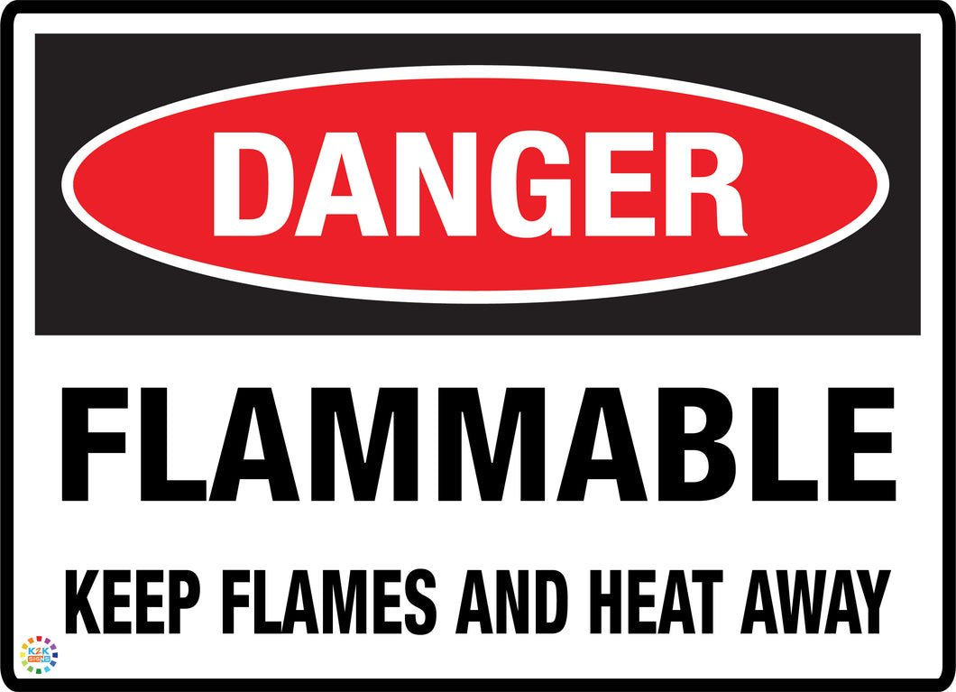 Danger<br/> Flammable <br/> Keep Flames And Heat Away