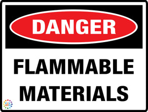 Danger Flammable Materials