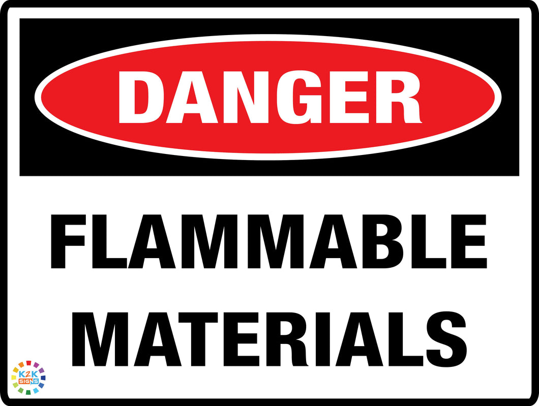 Danger<br/> Flammable Materials