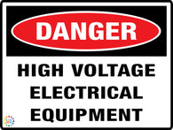 Danger<br/> High Voltage<br/> Electrical  Equipment