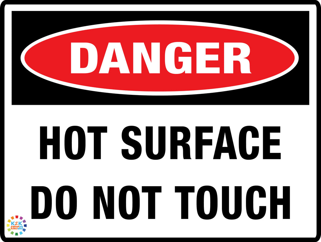 Danger Hot Surface Do Not Touch