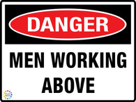 Danger<br/> Men Working Above