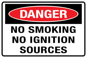 Danger No Smoking No Ignition Sources