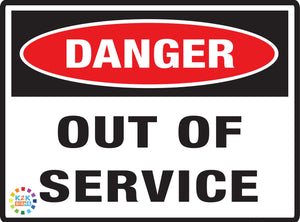 DANGER OUT OF SERVICE