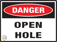 Danger<br/> Open Hole