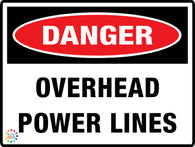 Danger - Overhead Power Lines Sign
