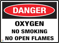 Danger Oxygen No Smoking No Open Flames