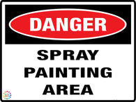 Danger - Spray Painting Area Sign