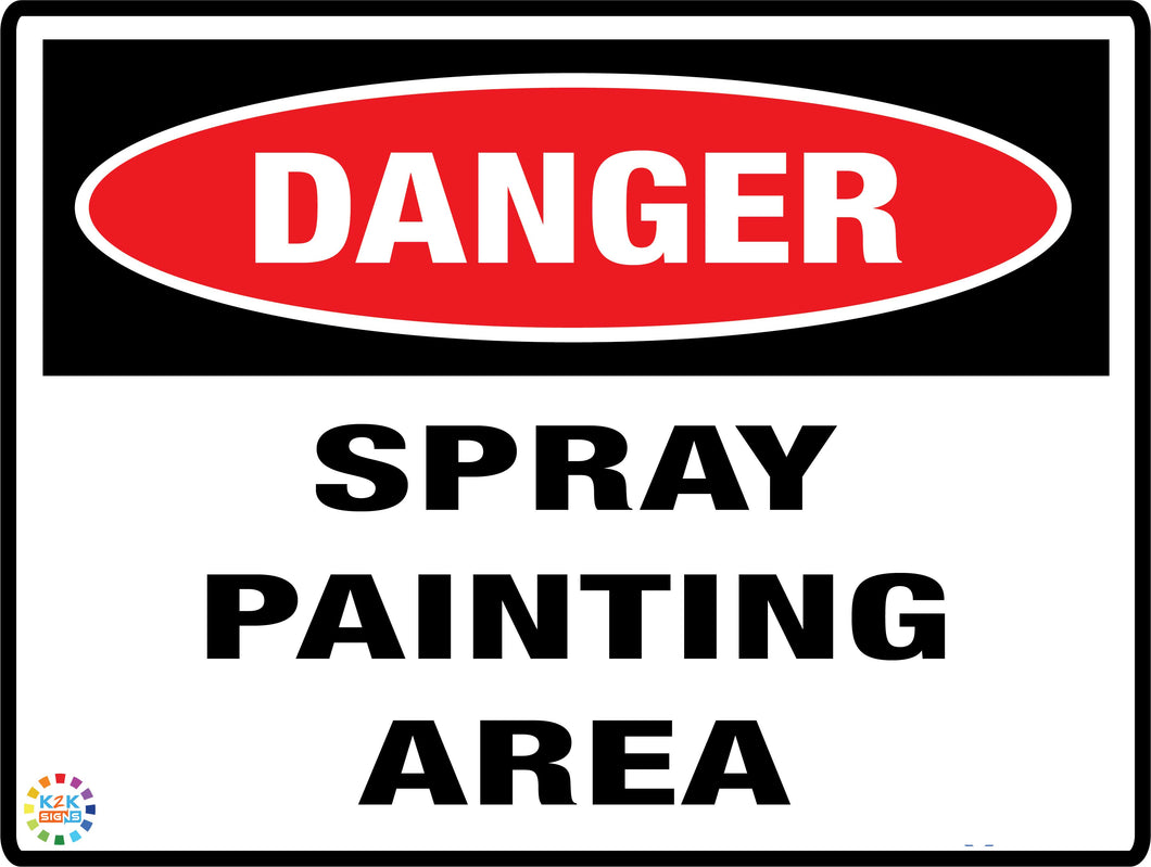 Danger - Spray Painting Area Sign