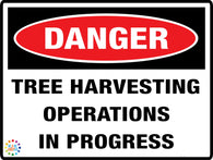 Danger Tree harvesting Operation In Progress