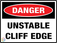 Danger Unstable Cliff Edge