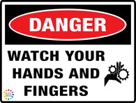 Danger<br/> Watch Your Hands And Fingers