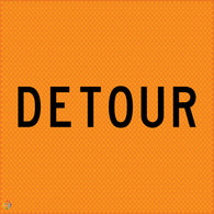 Detour - Multi Message Temporary Road Traffic Sign