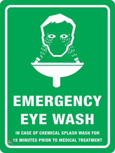 Emergency Eye Wash Sign