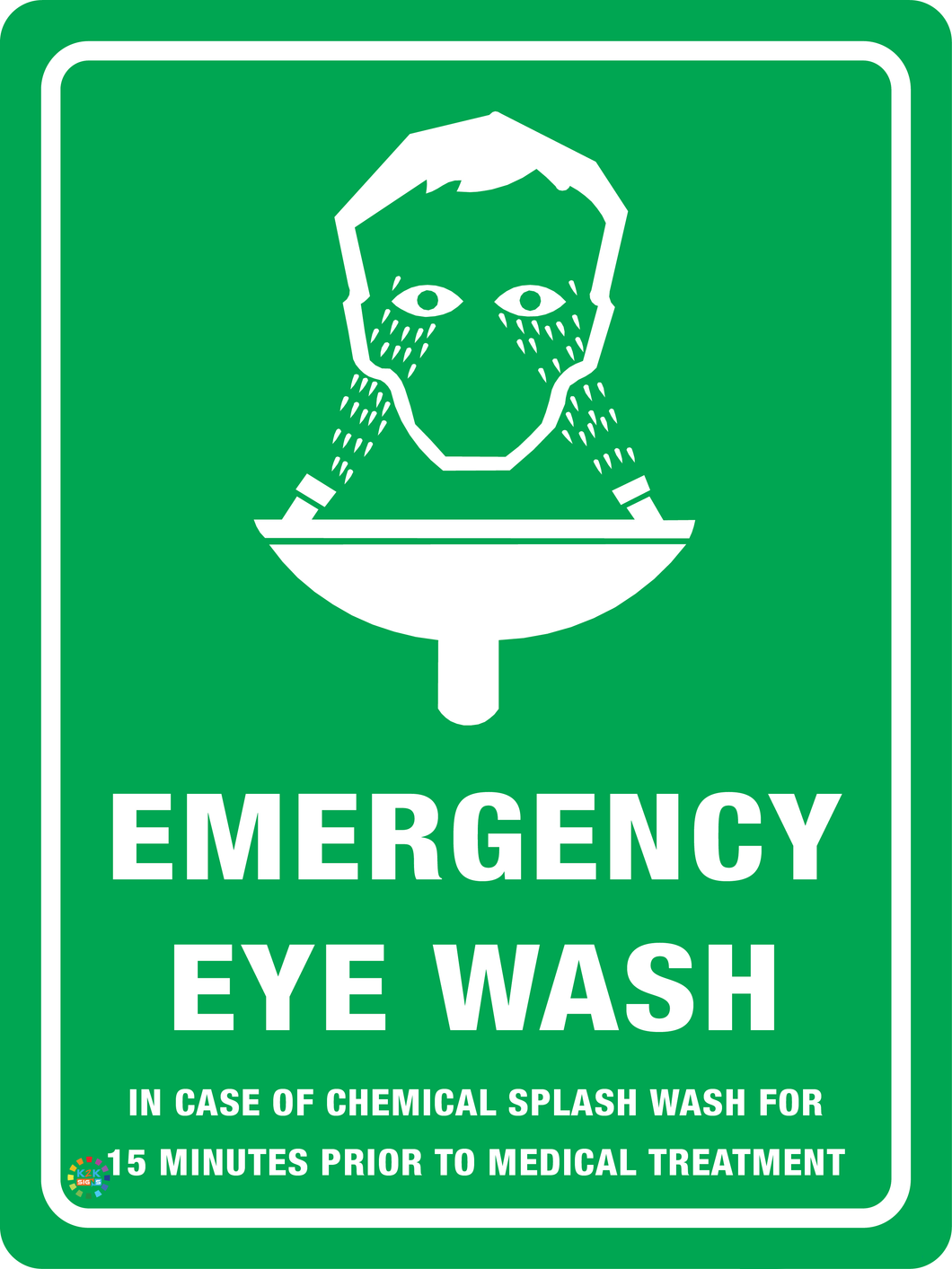 Emergency Eye Wash Sign
