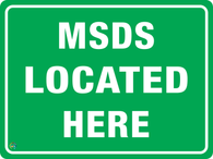 Msds Located Here Sign