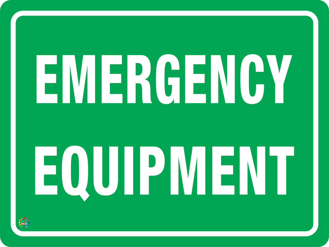 Emergency  Equipment Sign