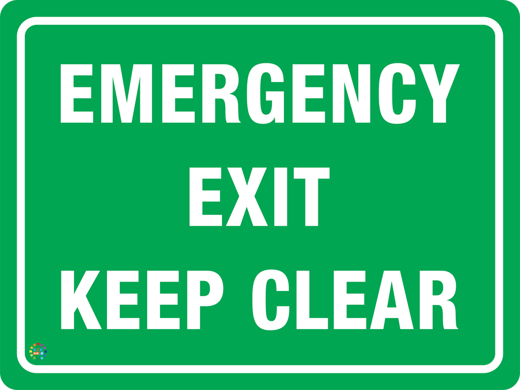 Emergency Exit - Keep Clear