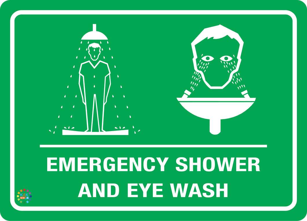 Emergency Shower And Eye Wash Sign