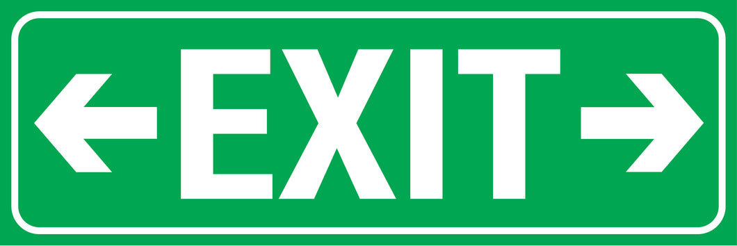Two Way Arrow Exit Sign