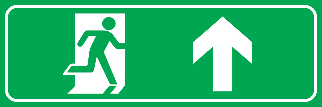Arrow Up Exit Sign